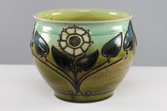 Wardle, Arts & Crafts Planter with Tube Line Decoration of Stylised Flowers - Thumbnail 5