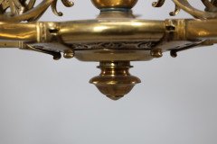 Dr. Christopher Dresser, In the manner of., Rare Aesthetic brass five-arm chandelier - Thumbnail 16