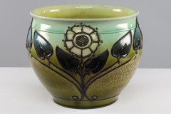 Wardle, Arts & Crafts Planter with Tube Line Decoration of Stylised Flowers - Thumbnail 6