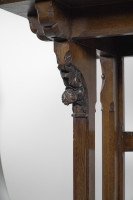 A. W. N. Pugin, J. C. Crace Gothic Revival Carved Oak Library, Hall or Serving Table - Thumbnail 8
