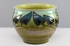 Wardle, Arts & Crafts Planter with Tube Line Decoration of Stylised Flowers - Thumbnail 8