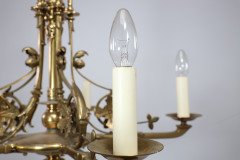 Dr. Christopher Dresser, In the manner of., Rare Aesthetic brass five-arm chandelier - Thumbnail 20