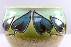Wardle, Arts & Crafts Planter with Tube Line Decoration of Stylised Flowers - Thumbnail 11