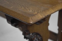 A. W. N. Pugin, J. C. Crace Gothic Revival Carved Oak Library, Hall or Serving Table - Thumbnail 17