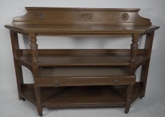 Lambs of Manchester. Alfred Waterhouse attributed, an Aesthetic Movement Oak Etagere - Thumbnail 2