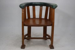 Waring & Gillow. Ten Arts & Crafts Oak Tub Chairs with Shaped Solid Seats - Thumbnail 3