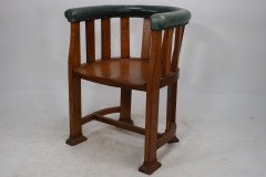 Waring & Gillow. Ten Arts & Crafts Oak Tub Chairs with Shaped Solid Seats - Thumbnail 4