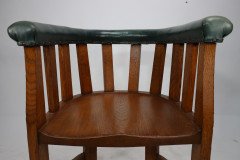 Waring & Gillow. Ten Arts & Crafts Oak Tub Chairs with Shaped Solid Seats - Thumbnail 9