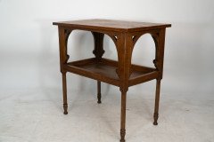 An identical pair of Arts & Crafts Oak sidetable - Thumbnail 5