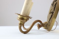 A Pair of Arts & Crafts Brass Wall Lights with Galleons in Sail - Thumbnail 12