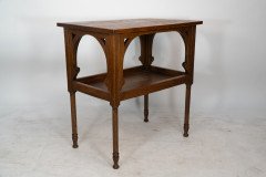 An identical pair of Arts & Crafts Oak sidetable - Thumbnail 7