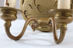 A Pair of Arts & Crafts Brass Wall Lights with Galleons in Sail - Thumbnail 14