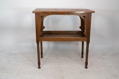 An identical pair of Arts & Crafts Oak sidetable - Thumbnail 8