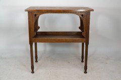 An identical pair of Arts & Crafts Oak sidetable - Thumbnail 9