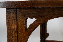 An identical pair of Arts & Crafts Oak sidetable - Thumbnail 11