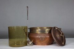 Carl Deffner. An Early Secessionist Style Copper & Brass Punch Bowl & Lid - Thumbnail 10