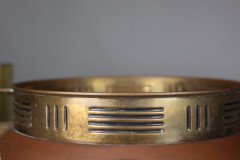 Carl Deffner. Early Secessionist Style Copper & Brass Punch Bowl & Lid - Thumbnail 13