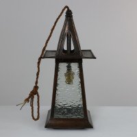 Glasgow School Anodised Copper Ceiling Light with Inverted Split-Heart Cut-Outs - Thumbnail 2