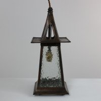 Glasgow School Anodised Copper Ceiling Light with Inverted Split-Heart Cut-Outs - Thumbnail 3