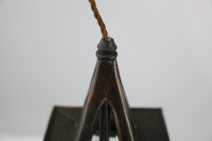 Glasgow School Anodised Copper Ceiling Light with Inverted Split-Heart Cut-Outs - Thumbnail 9