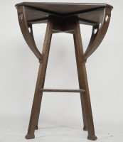 Liberty & Co., a Fine Arts & Crafts Mahogany Side Table with Pierced Heart Details - Thumbnail 3