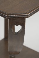 Liberty & Co., Arts & Crafts Mahogany Side Table with Pierced Heart Details - Thumbnail 11