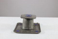 Liberty & Co., an Arts & Crafts Pewter Inkwell with Violet Enamel Decoration - Thumbnail 6