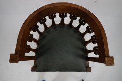 Arts & Crafts Oak Armchair with Stylised Floral Upright Decoration - Thumbnail 9