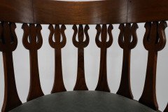 Arts & Crafts Oak Armchair with Stylised Floral Upright Decoration - Thumbnail 11