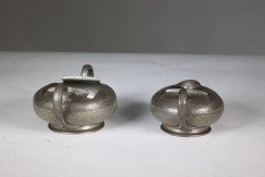 Liberty & Co., An English Pewter 0966 Arts & Crafts Milk & Sugar Bowl - Thumbnail 4