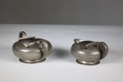 Liberty & Co., English Pewter 0966 Arts & Crafts Pewter Milk and Sugar Bowl - Thumbnail 5