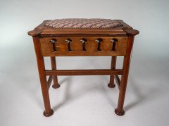 Liberty & Co., attributed. A Glasgow School Walnut Piano Stool with Storage Under the Seat - Thumbnail 4