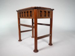 Liberty & Co., attributed. A Glasgow School Walnut Piano Stool with Storage Under the Seat - Thumbnail 5