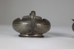 Liberty & Co., An English Pewter 0966 Arts & Crafts Milk & Sugar Bowl - Thumbnail 14