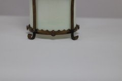 Arts & Crafts Brass Ceiling Lantern with the Original Vaseline Shade - Thumbnail 8