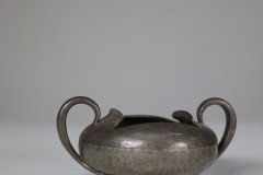 Liberty & Co., English Pewter 0966 Arts & Crafts Pewter Milk and Sugar Bowl - Thumbnail 15