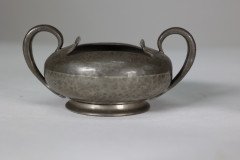 Liberty & Co., English Pewter 0966 Arts & Crafts Pewter Milk and Sugar Bowl - Thumbnail 16