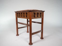 Liberty & Co., attributed. A Glasgow School Walnut Piano Stool with Storage Under the Seat - Thumbnail 10
