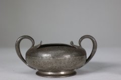 Liberty & Co., English Pewter 0966 Arts & Crafts Pewter Milk and Sugar Bowl - Thumbnail 17