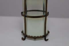 Arts & Crafts Brass Ceiling Lantern with the Original Vaseline Shade - Thumbnail 13
