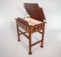 Liberty & Co. Attributed, a Glasgow School Walnut Piano Stool with Storage Under the Seat - Thumbnail 15