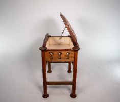 Liberty & Co., attributed. A Glasgow School Walnut Piano Stool with Storage Under the Seat - Thumbnail 16