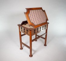 Liberty & Co., attributed. A Glasgow School Walnut Piano Stool with Storage Under the Seat - Thumbnail 17
