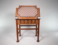 Liberty & Co., attributed. A Glasgow School Walnut Piano Stool with Storage Under the Seat - Thumbnail 18