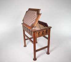 Liberty & Co., attributed. A Glasgow School Walnut Piano Stool with Storage Under the Seat - Thumbnail 19