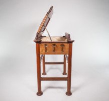 Liberty & Co., attributed. A Glasgow School Walnut Piano Stool with Storage Under the Seat - Thumbnail 20