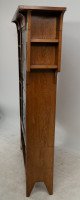 Arts & Crafts Oak Glazed Bookcase with inset period tiles - Thumbnail 5