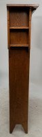 Arts & Crafts Oak Glazed Bookcase with inset period tiles - Thumbnail 6