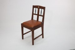 Pair of Vienna Secession Oak Side Chairs with Ebonised Spindles c.1900 - Thumbnail 10