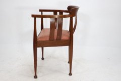 William Birch, probably. An Arts & Crafts Walnut Armchair - Thumbnail 3